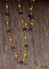 Boho Necklace, Amethysts Lariat Necklace